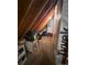 Unfinished attic space great for storage; insulated with exposed rafters and beams at 67 41St Nw Ave # 3, Hickory, NC 28601