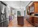 Stylish kitchen featuring an island, stainless steel appliances, and ample cabinetry with lots of storage space at 7648 Forest Oak Dr, Denver, NC 28037