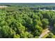 An aerial view displays the home nestled among lush, green trees and a well-manicured landscape at 1055 Cedar Hill Dr, Rockwell, NC 28138