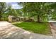 Landscaped front yard with mature tree providing shade to the home and driveway at 1208 Tarrington Ave, Charlotte, NC 28205