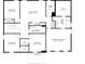 Second floor plan featuring bedrooms, bathrooms, laundry room and walk in closet space at 13315 Hunting Birds Ln, Charlotte, NC 28278