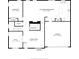 First floor plan featuring a spacious kitchen/dining area, living room, office, bedroom and garage at 13315 Hunting Birds Ln, Charlotte, NC 28278