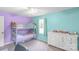 A brightly colored bedroom is showcased, furnished with a bunk bed and dresser at 1724 Virginia St, Monroe, NC 28110