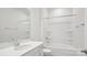 Bathroom featuring a white vanity, bathtub and shower combination, and modern fixtures at 2031 Skyhawk Dr, York, SC 29745