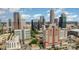 Aerial view of the Charlotte skyline showcasing the location of this urban high-rise at 222 S Caldwell St # 1909, Charlotte, NC 28202