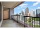 Breathtaking balcony view of the Charlotte skyline from this high-rise condo at 222 S Caldwell St # 1909, Charlotte, NC 28202