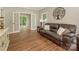Inviting living room with hardwood floors and french doors at 3721 Providence Plantation Ln, Charlotte, NC 28270