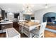 Open dining room with hardwood floors, adjacent to modern kitchen and inviting living room at 400 Joe Cloninger Rd, Bessemer City, NC 28016