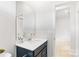 Well-lit bathroom with a modern vanity and a large mirror at 4069 Havenport Cir, Fort Mill, SC 29708