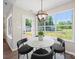 Breakfast nook with backyard view, perfect for enjoying a morning coffee at 4101 New Castle Ln, Monroe, NC 28110