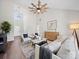 Spacious living room featuring soaring ceilings and a plethora of natural light at 4101 New Castle Ln, Monroe, NC 28110