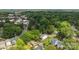 A landscape aerial of the home near the town center at 414 King St, Waxhaw, NC 28173