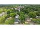 An elevated view displaying the residence in relation to the surrounding community and nearby water tower at 414 King St, Waxhaw, NC 28173