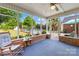 Inviting screened-in patio with a view of the pool and backyard at 1305 Glenview Ln, Rock Hill, SC 29730