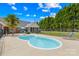 Refreshing backyard pool and patio with a view of the home and surrounding landscape at 1305 Glenview Ln, Rock Hill, SC 29730