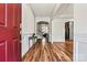 Spacious foyer showcasing hardwood floors, elegant trim, and an open layout to the living spaces at 142 Wellshire St, Mooresville, NC 28115