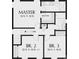 Second-floor floorplan featuring a Primary bedroom and two additional bedrooms at 1427 Rankin Ave, Gastonia, NC 28052