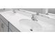 Close up on the stylish double vanity featuring elegant finishes and fixtures at 207 Giant Oak Ave, Statesville, NC 28677