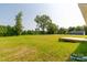 Expansive backyard featuring lush green grass and mature trees at 3650 Sentry Rd, Lancaster, SC 29720