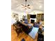 Cozy living room with hardwood floors, built-in bookshelves, and ample seating at 414 Fulton Dr, Kings Mountain, NC 28086