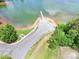 Aerial view of boat launch featuring access to tranquil waters and nearby lakeside amenities at 4585 Sunrise Beach Rd, Catawba, NC 28609