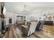 Open-concept living area featuring a fireplace, recessed lights, and seamless flow into the kitchen at 754 Culp Ferguson Rd, Lancaster, SC 29720
