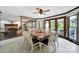 Elegant dining room with a ceiling fan and natural light perfect for Gathering gatherings and entertaining guests at 8524 Quarters Ln, Mint Hill, NC 28227