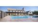 Stunning community pool and clubhouse with modern architecture, perfect for relaxation and entertainment at 9305 Munsing Dr # 142, Charlotte, NC 28269