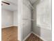 Bright closet with wooden floors and white wire rack shelving near a window at 104 Berry St, Fort Mill, SC 29715