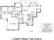 First floor plan showing layout of living spaces, kitchen, bedrooms, and garage at 11000 Strike The Gold Ln, Waxhaw, NC 28173