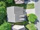Aerial view of a home showcasing the roof, driveway, landscaping, and surrounding neighborhood at 111 Tilton Dr, Mooresville, NC 28115