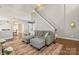 Comfortable living room featuring a staircase to the second floor at 111 Tilton Dr, Mooresville, NC 28115