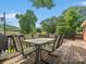 Spacious wooden deck with outdoor dining set and a serene, tree-lined view at 170 8Th Ave, Cramerton, NC 28032