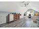Office space with desk, open shelving, gray flooring, and fan and light fixture at 1855 Second Baxter Xing, Fort Mill, SC 29708