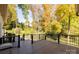 New back deck overlooking the beautiful greenery and autumn foliage at 2101 Congress Ct, Kannapolis, NC 28083