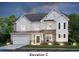 Charming two-story home featuring a stone facade, attached garage, and beautifully landscaped front yard at 215 Hogan'S Valley Way, Salisbury, NC 28144
