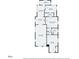 A floor plan displaying the layout of the living room, kitchen, bedrooms, dining area, and bathrooms at 222 N Weldon St, Gastonia, NC 28052