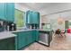 Well-lit kitchen with modern appliances and a connecting dining area at 222 N Weldon St, Gastonia, NC 28052