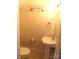 Powder room featuring a pedestal sink, neutral walls, and traditional fixtures at 2530 Sharon Rd, York, SC