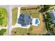 Aerial view of an estate showing a beautiful pool, large backyard, and well manicured landscaping at 2854 Harlinsdale Dr, Rock Hill, SC 29732