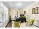 Bright home office with modern desk, comfortable chairs, large window and neutral color palette at 2854 Harlinsdale Dr, Rock Hill, SC 29732