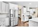 A modern kitchen featuring stainless steel appliances and white cabinetry at 2854 Harlinsdale Dr, Rock Hill, SC 29732
