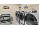 Well-organized laundry room with modern appliances and ample storage space on shelves at 2854 Harlinsdale Dr, Rock Hill, SC 29732