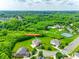 Picturesque aerial view showcases the property's prime location nestled amidst lush greenery and community amenities at 308 Hollister Estates Dr, Waxhaw, NC 28173
