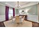 Formal dining room features elegant lighting, wainscoting, and stylish decor at 308 Hollister Estates Dr, Waxhaw, NC 28173