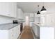 Eat in kitchen featuring granite countertops, stainless appliances and island with stainless sink at 4648 Simpson Rd, Edgemoor, SC 29712