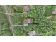 Bird's-eye view highlighting the homes, mature trees, and neighborhood layout at 4877 River Hills Dr, Denver, NC 28037