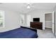 This bedroom features a ceiling fan, vaulted ceiling, and a closet at 5943 Pisgah Way, Charlotte, NC 28217