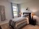 Comfortable bedroom with neutral tones, stylish lamps and a window allowing for natural light at 704 Robert Moses Dr # 121, Gastonia, NC 28056