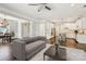 Open living space with hardwood floors, fireplace, and lots of natural light at 907 Ospre Ln, Fort Mill, SC 29708